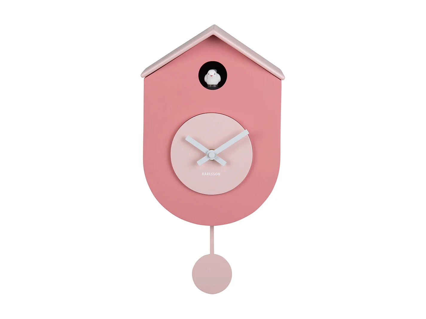 Horloge murale Grato Cuckoo - Rose tan et rose tendre