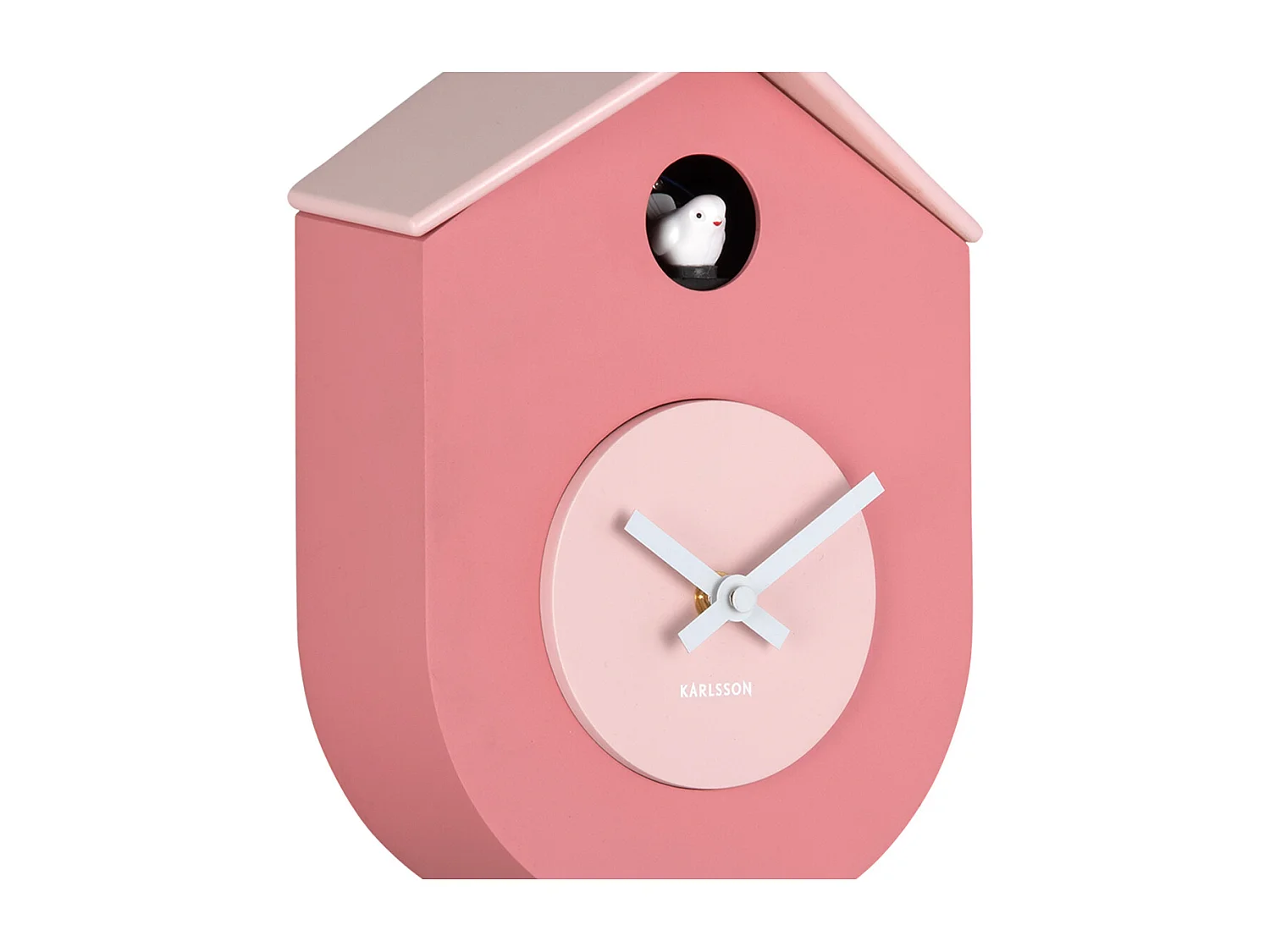 Horloge murale Grato Cuckoo - Rose tan et rose tendre