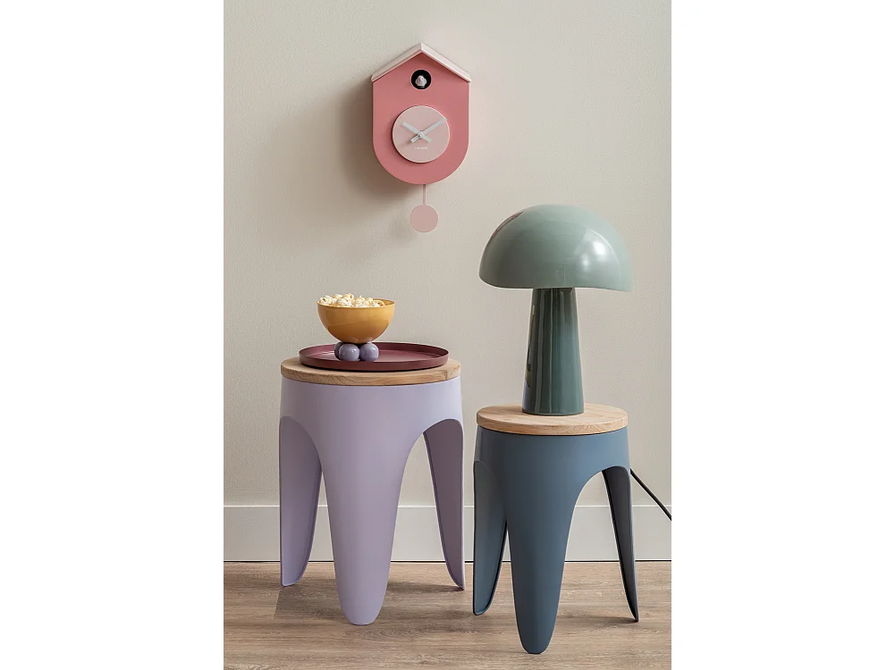 Horloge murale Grato Cuckoo - Rose tan et rose tendre