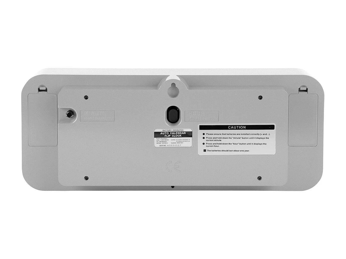 Horloge murale à bascule large - Argent