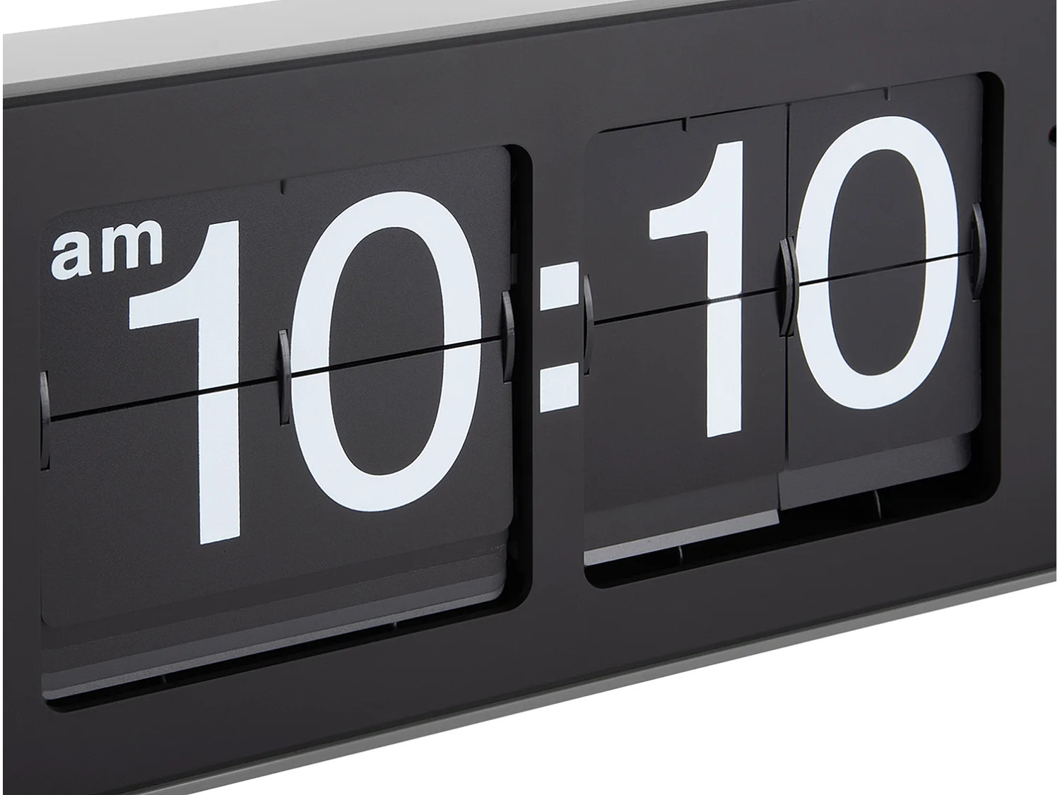 Horloge murale à bascule large - Argent