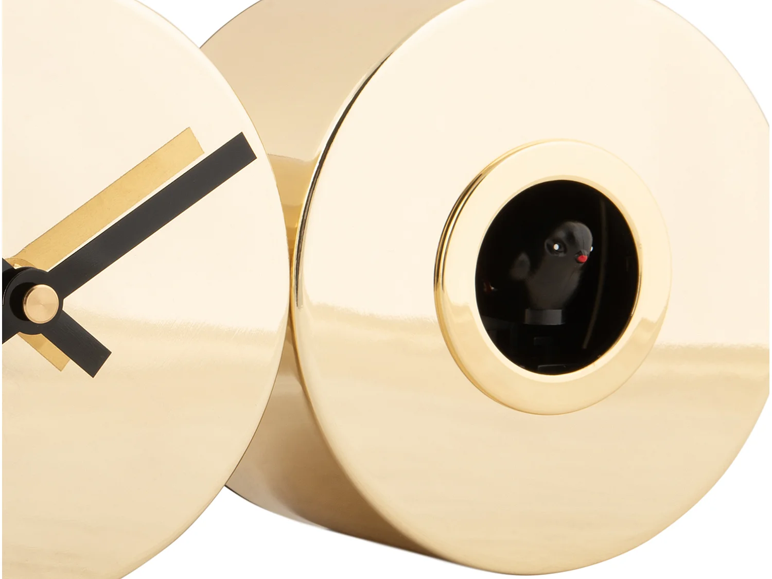 Horloge murale Duo Coucou Plaqué - Plaqué or