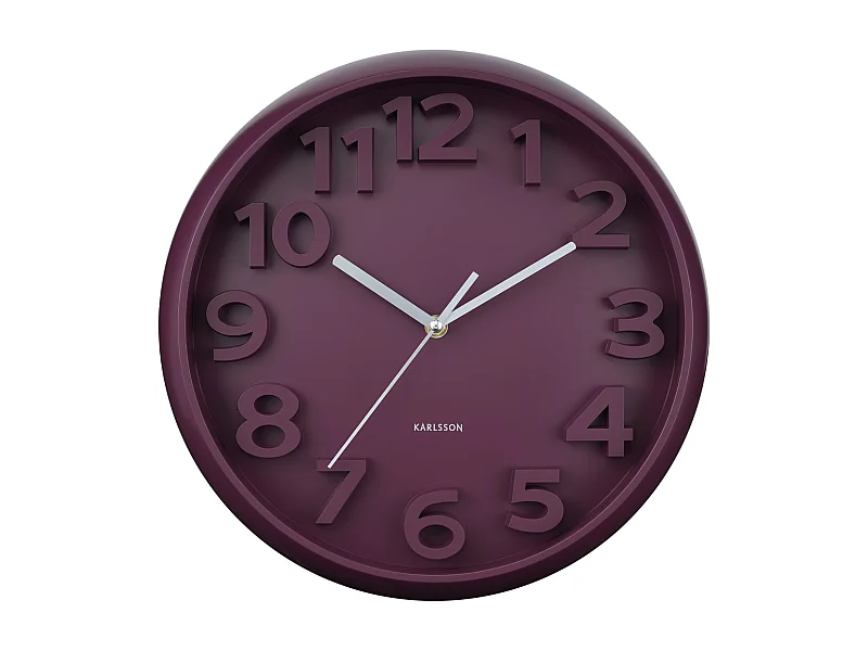 Wanduhr Elevated Classic Numbers - Dunkelmalve - Ø33,5cm