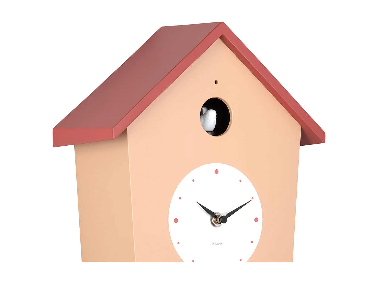 Reloj de pared Cuckoo Light - Marrón suave y ocre ahorro