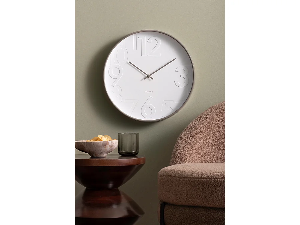 Horloge murale Ayuno - Gris foncé - Ø40cm