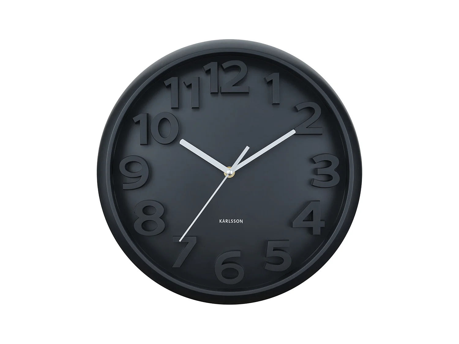 Horloge murale Elevated Classic Numbers - Noir - Ø33,5 cm