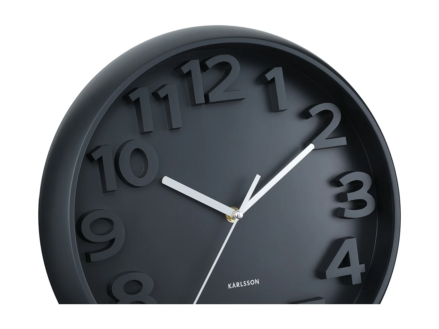 Horloge murale Elevated Classic Numbers - Noir - Ø33,5 cm