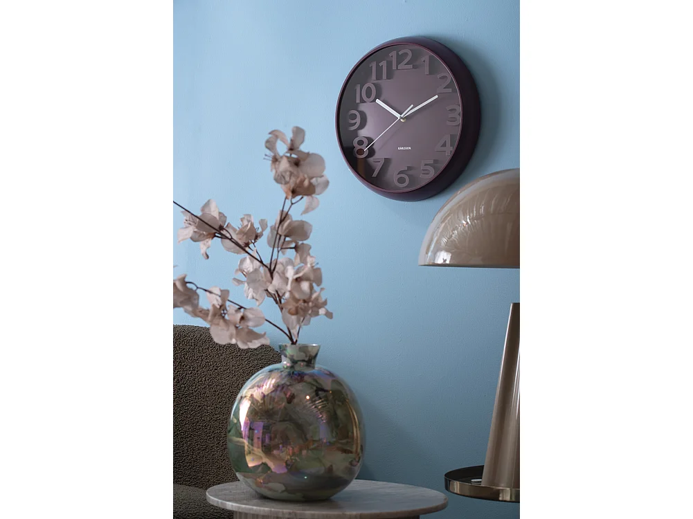 Horloge murale Elevated Classic Numbers - Noir - Ø33,5 cm