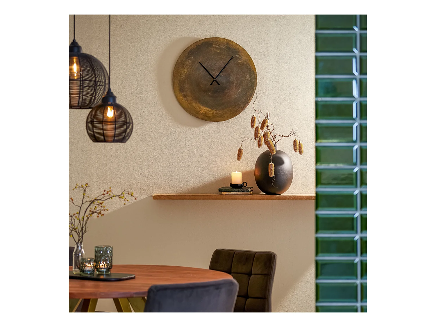 Reloj LICOLA - 74x2x74cm - Bronce