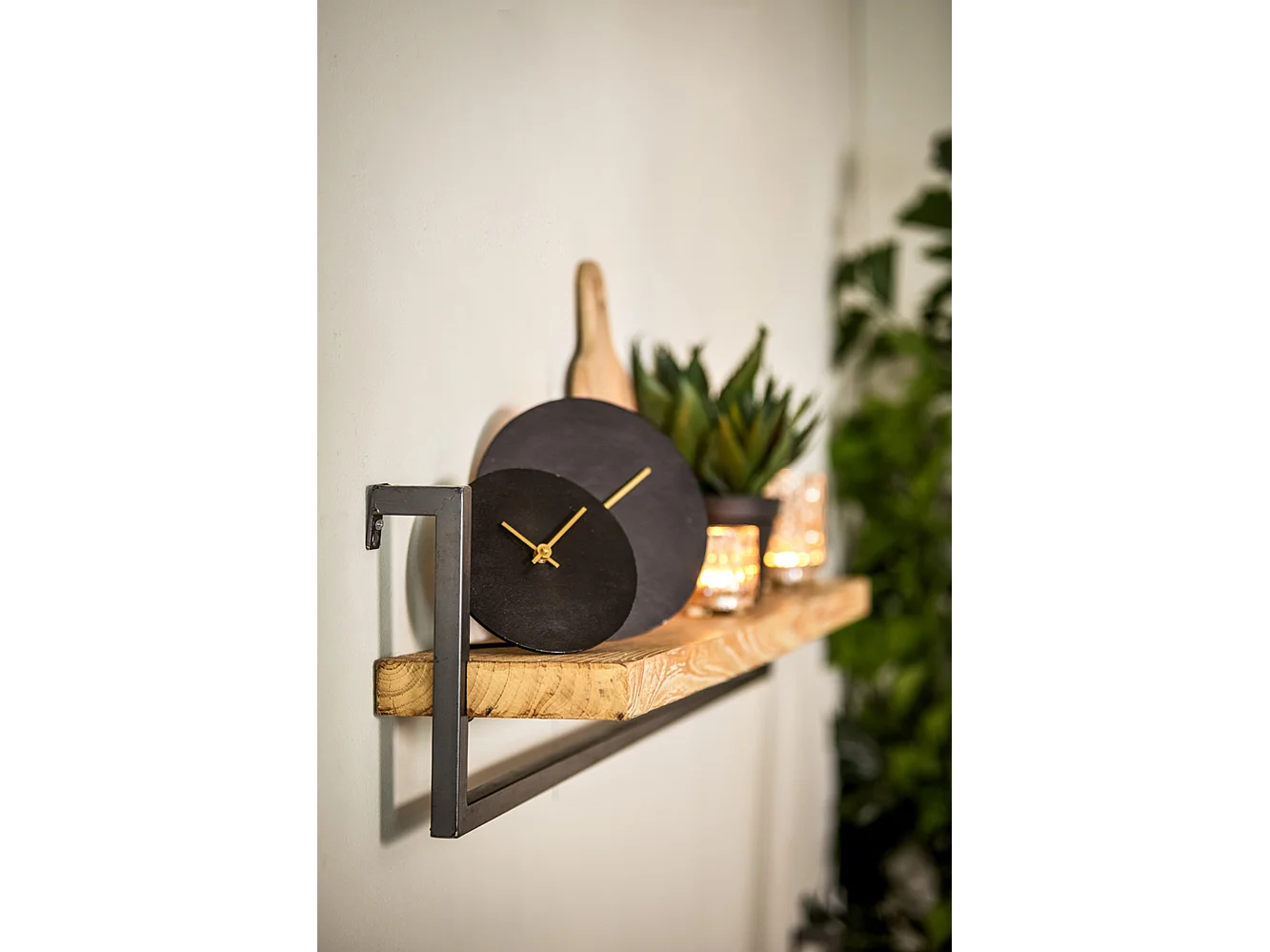 Horloge LICOLA - 15x0,5x15cm - Noir