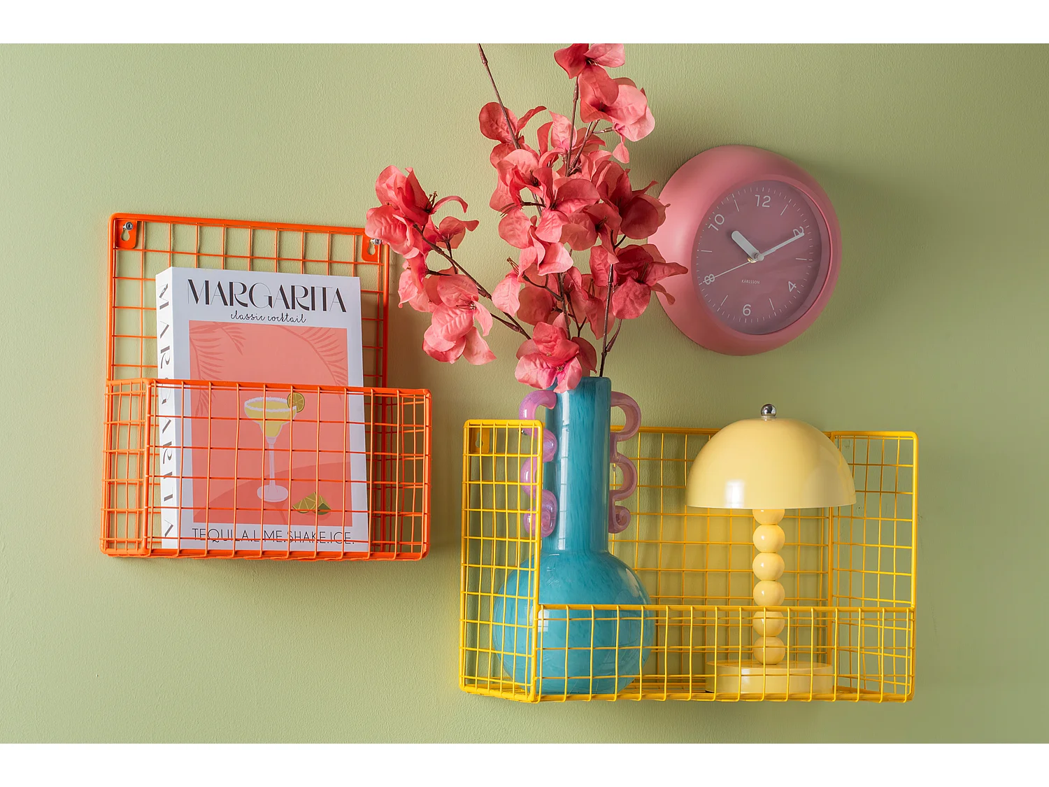 Horloge murale Slope - Rose tan - Ø20cm