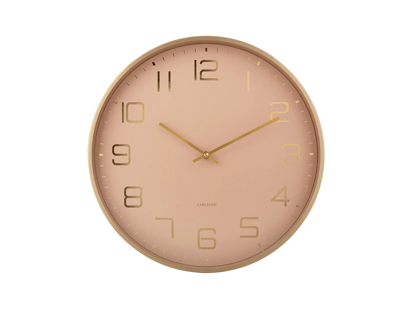 Wanduhr Elegance Glow - Zartes Braun - Ø40cm