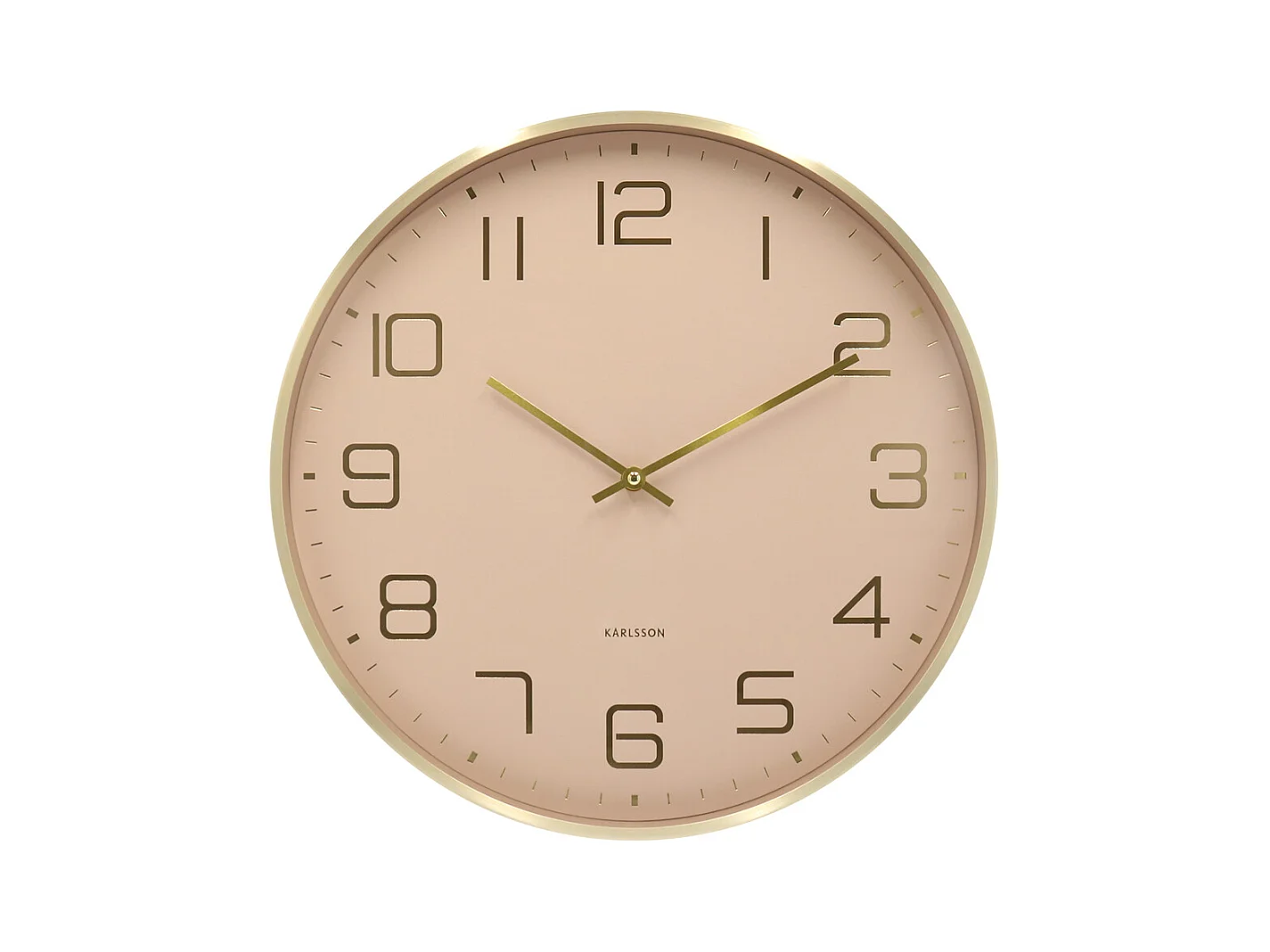Horloge murale Elegance Glow - Marron clair - Ø40cm