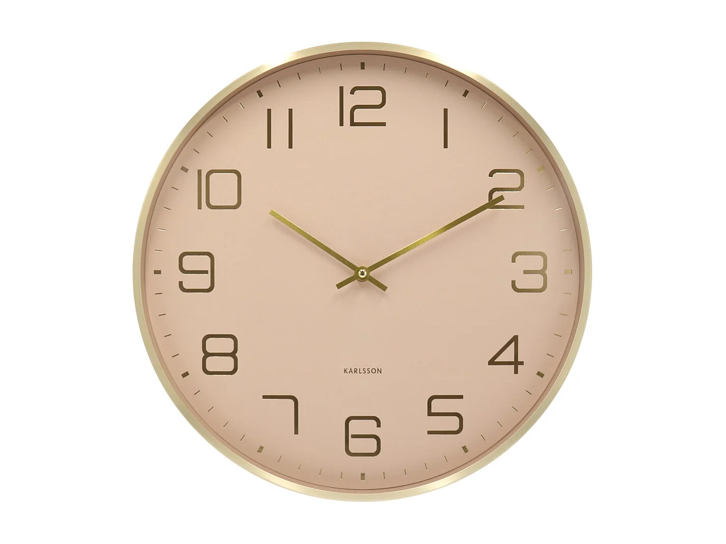 Horloge murale Elegance Glow - Marron clair - Ø40cm