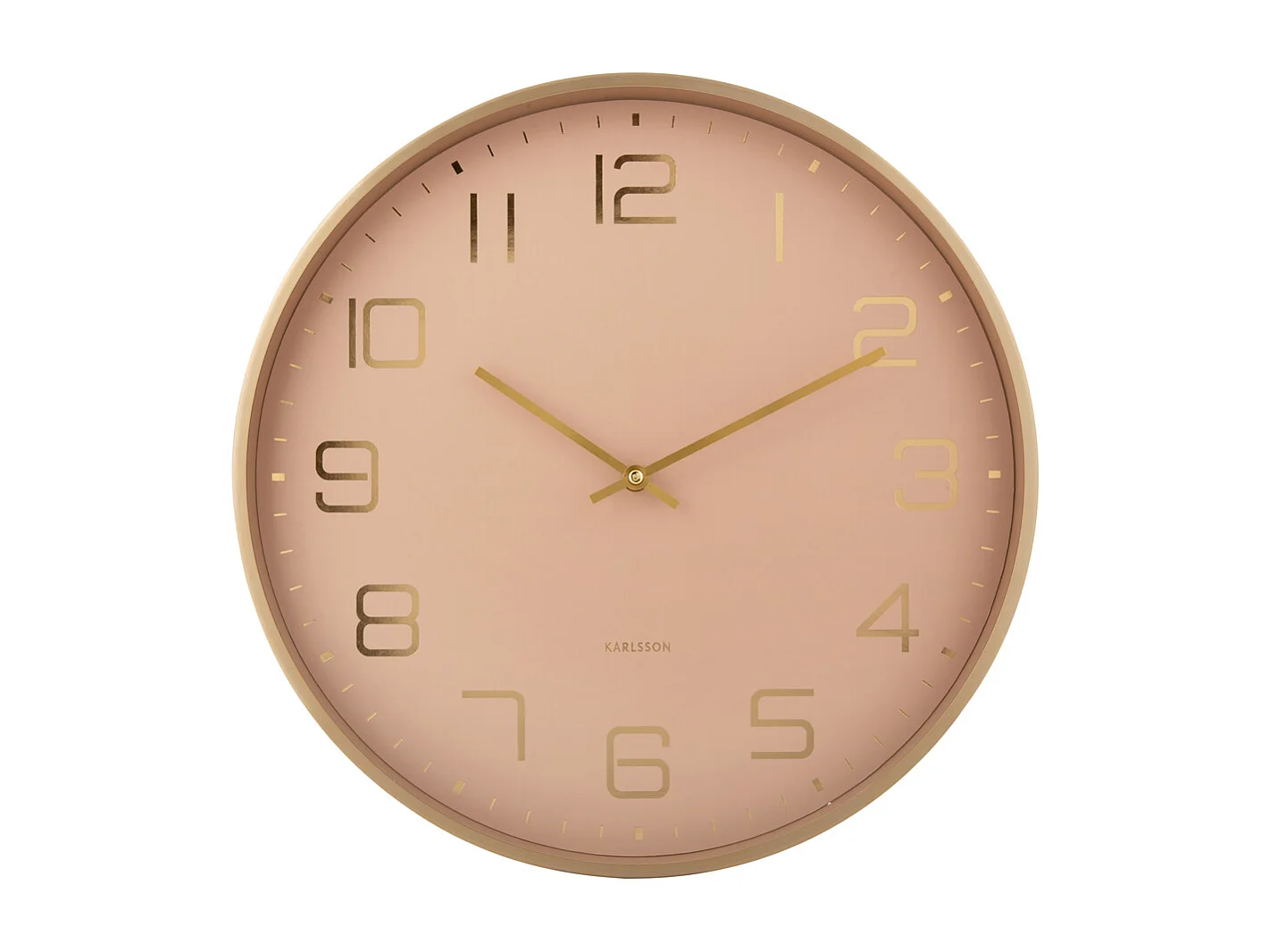 Horloge murale Elegance Glow - Marron clair - Ø40cm