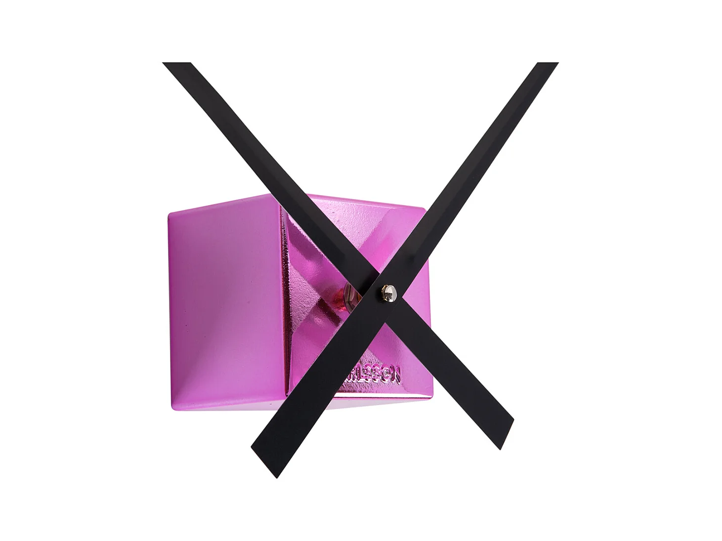 Horloge murale DIY Cubic Metallic - Rose foncé métallisé - Ø40cm