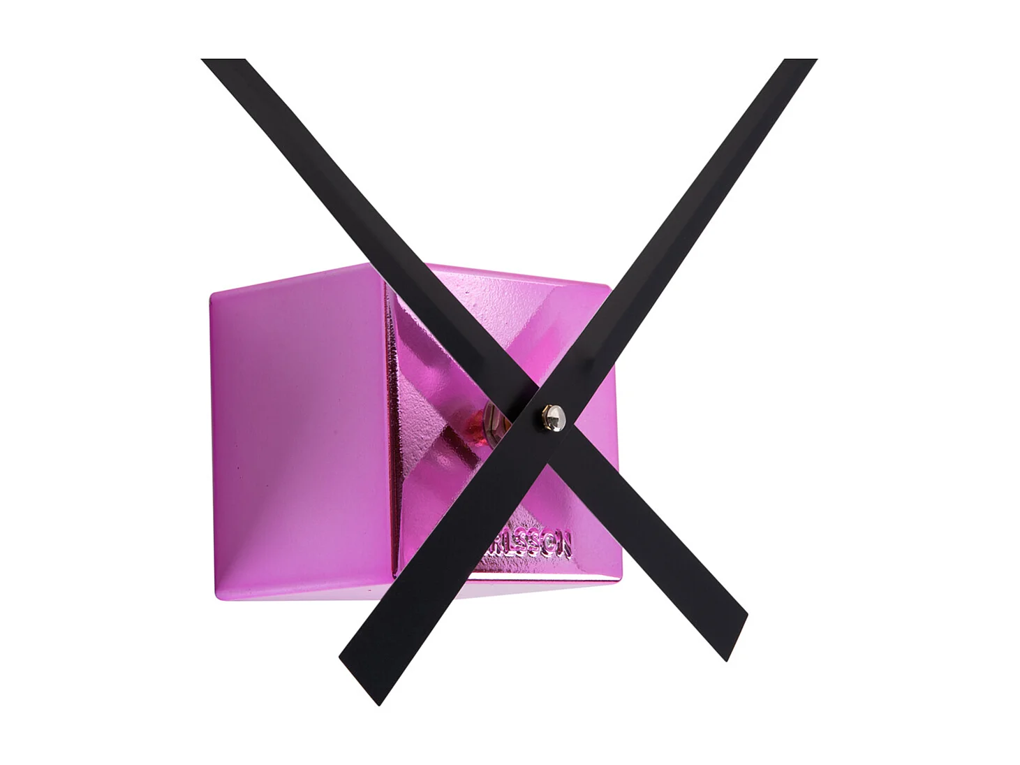 Horloge murale DIY Cubic Metallic - Rose foncé métallisé - Ø40cm