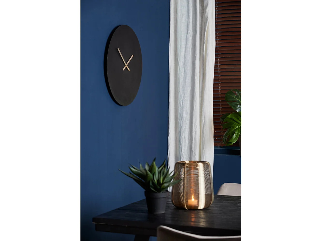 Horloge LICOLA - 59x2x59cm - Noir