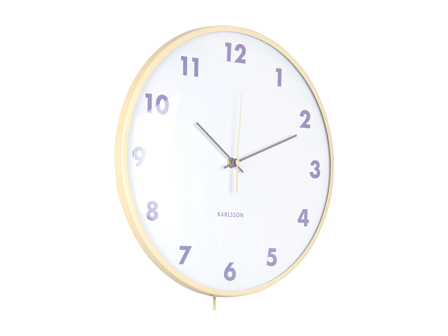 Horloge murale à pendule Cheeky Dome - Jaune doux