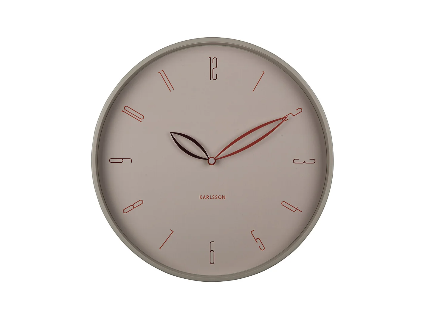 Horloge murale Pétales - Gris chaud - Ø40cm