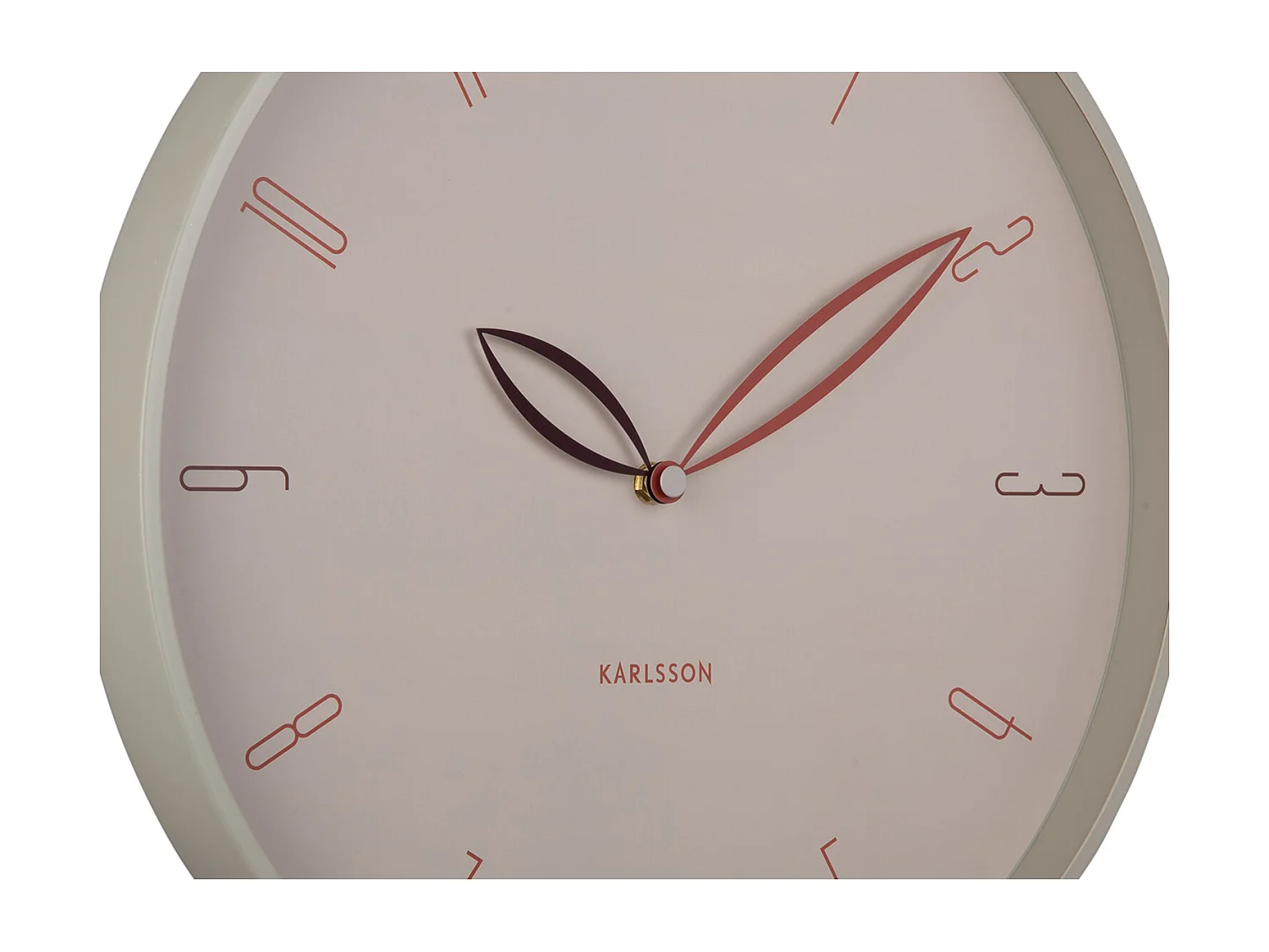 Horloge murale Pétales - Gris chaud - Ø40cm