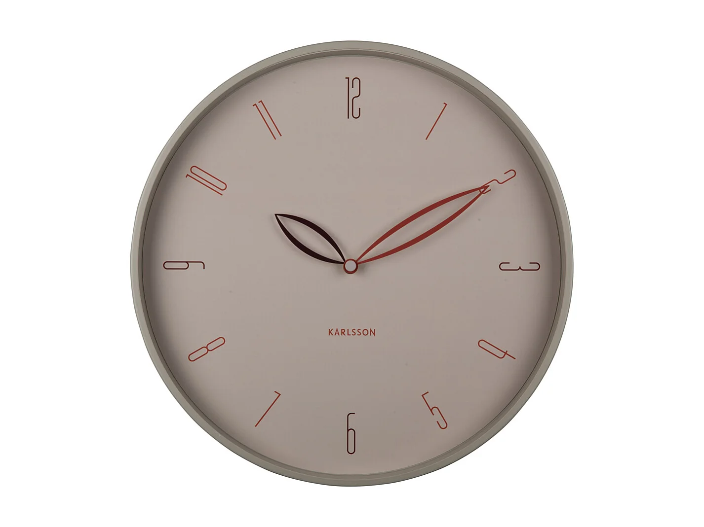 Horloge murale Pétales - Gris chaud - Ø40cm