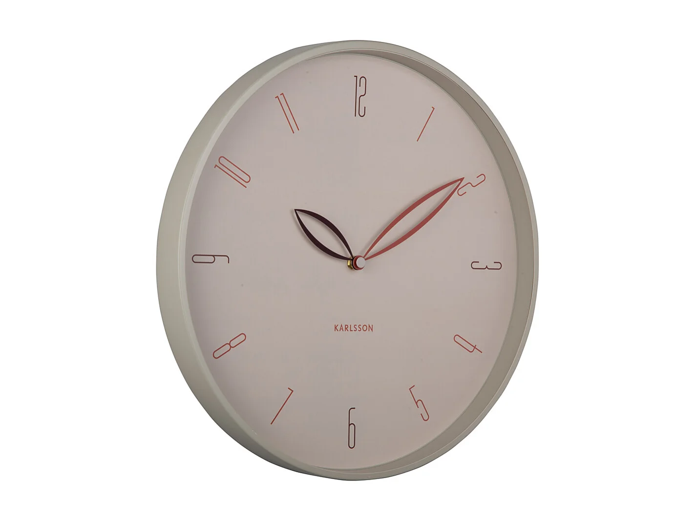 Horloge murale Pétales - Gris chaud - Ø40cm