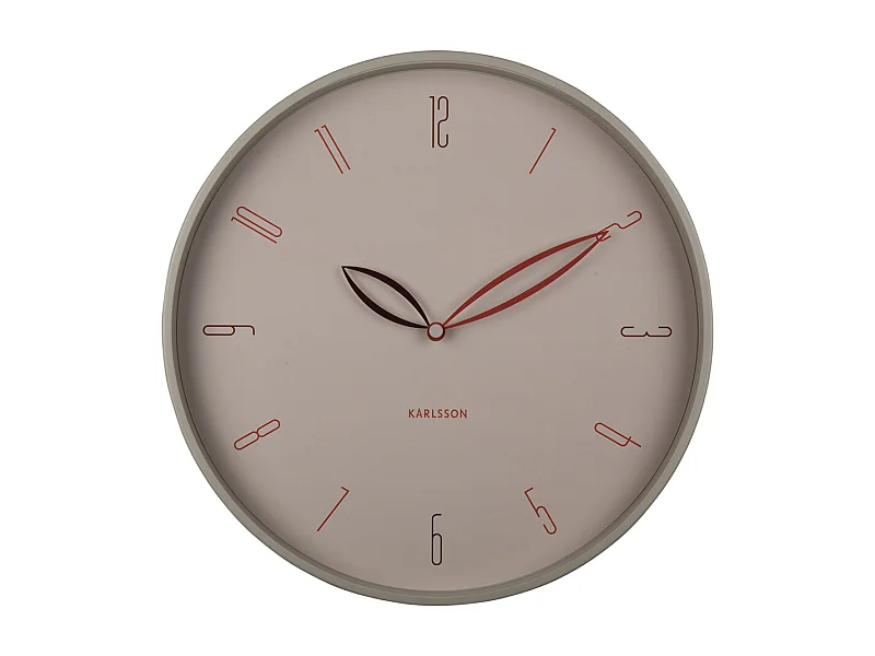 Horloge murale Pétales - Gris chaud - Ø40cm