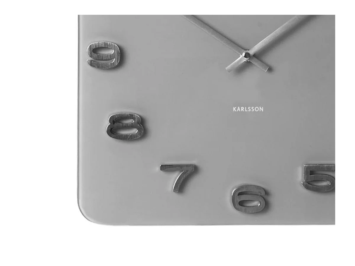 Zegar ścienny Vintage Squared - Szary