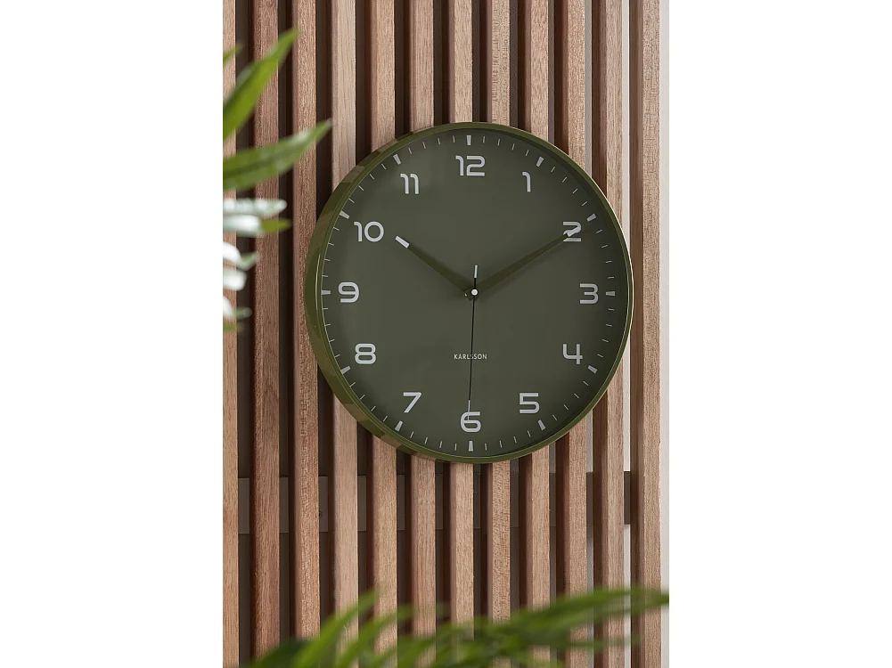 Horloge murale Orgullo - Vert armée - Ø40cm