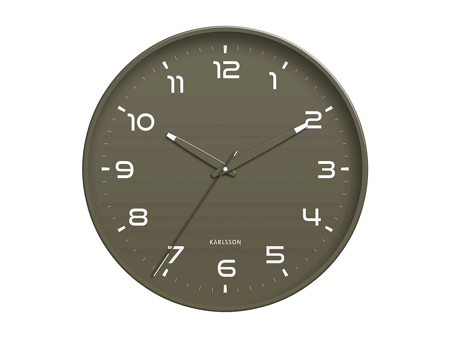 Horloge murale Orgullo - Vert armée - Ø40cm