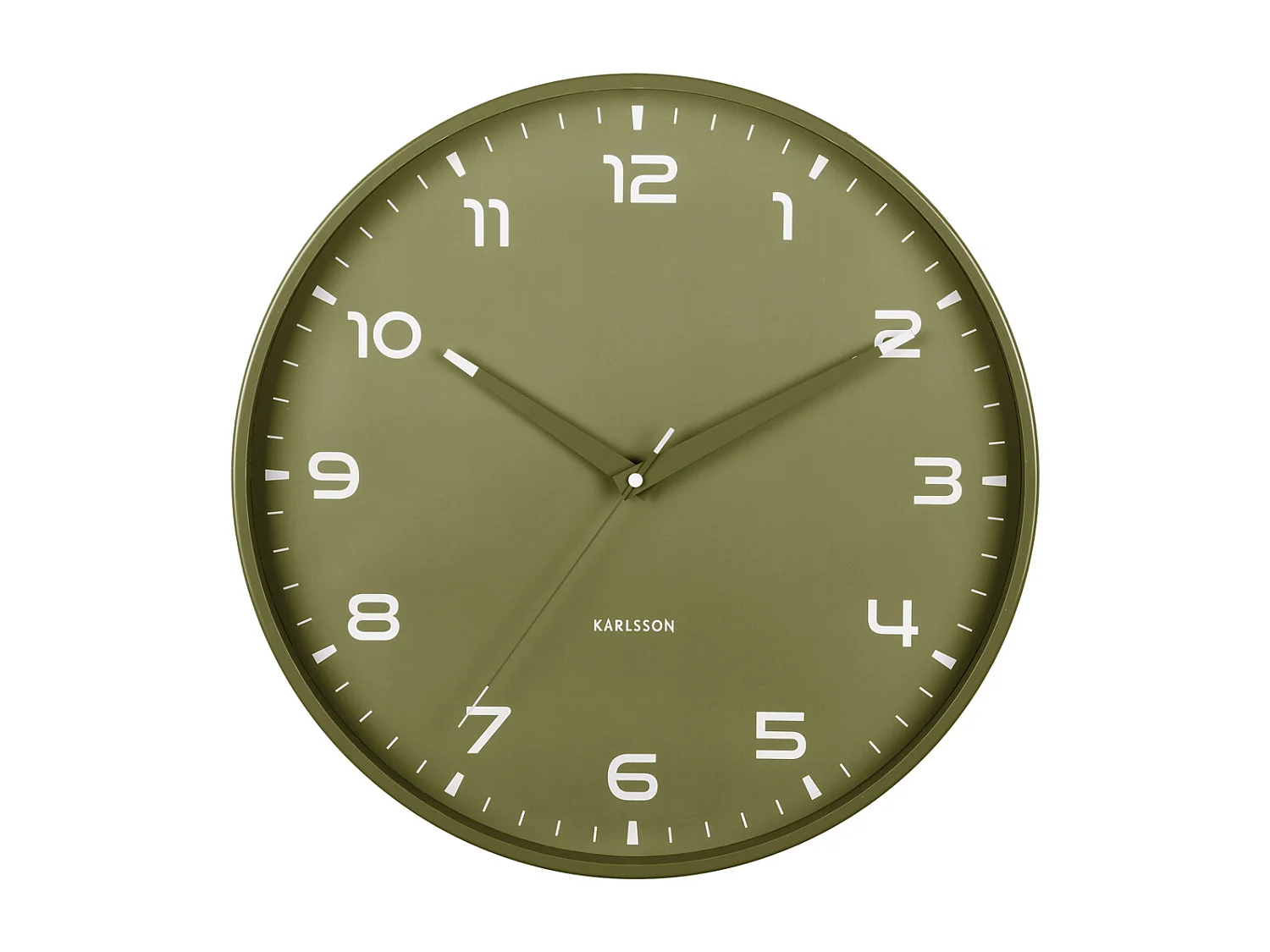 Horloge murale Orgullo - Vert armée - Ø40cm