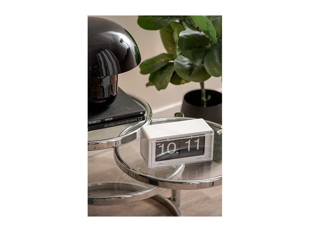 Horloge murale/de table rétro en boîte - Blanc