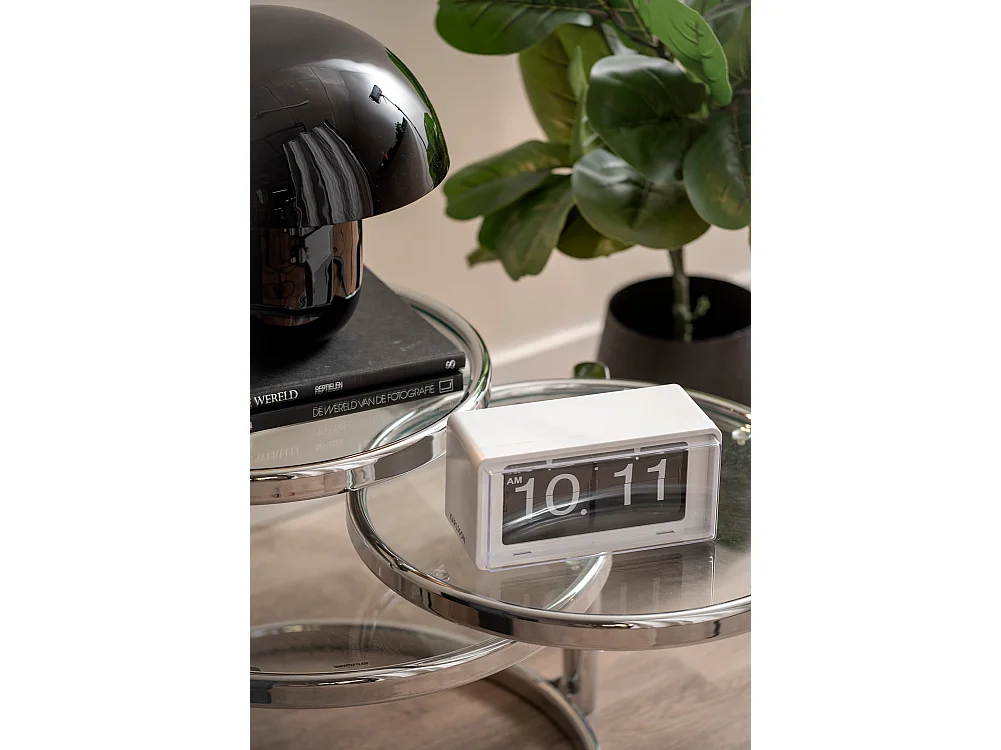 Horloge murale/de table rétro en boîte - Blanc