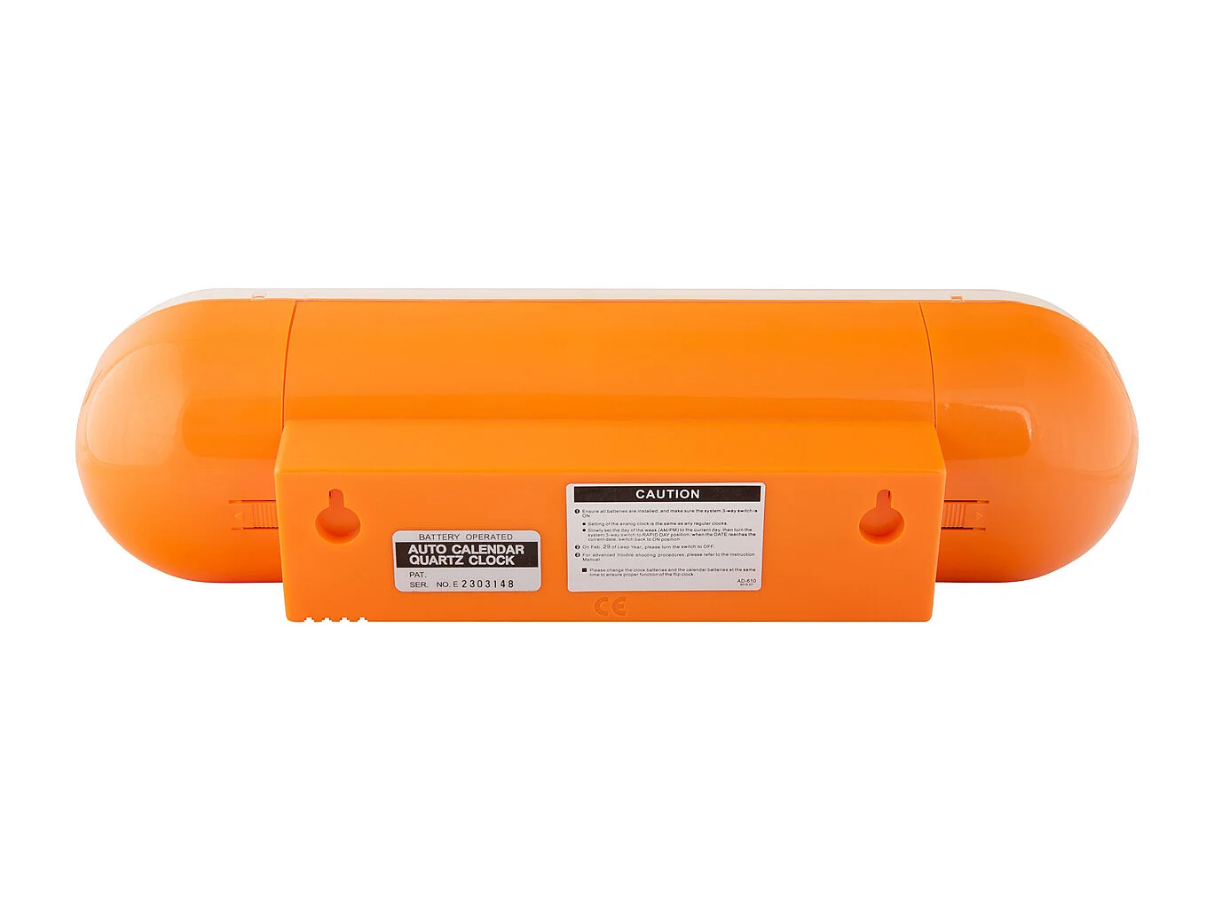 Horloge murale Tube Flip - Orange