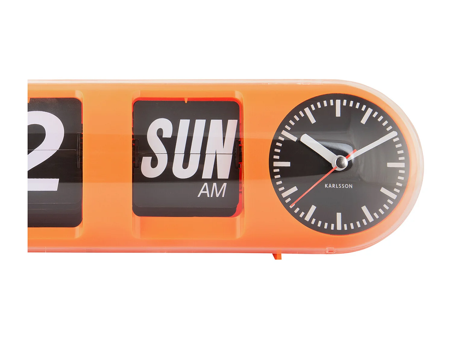 Horloge murale Tube Flip - Orange