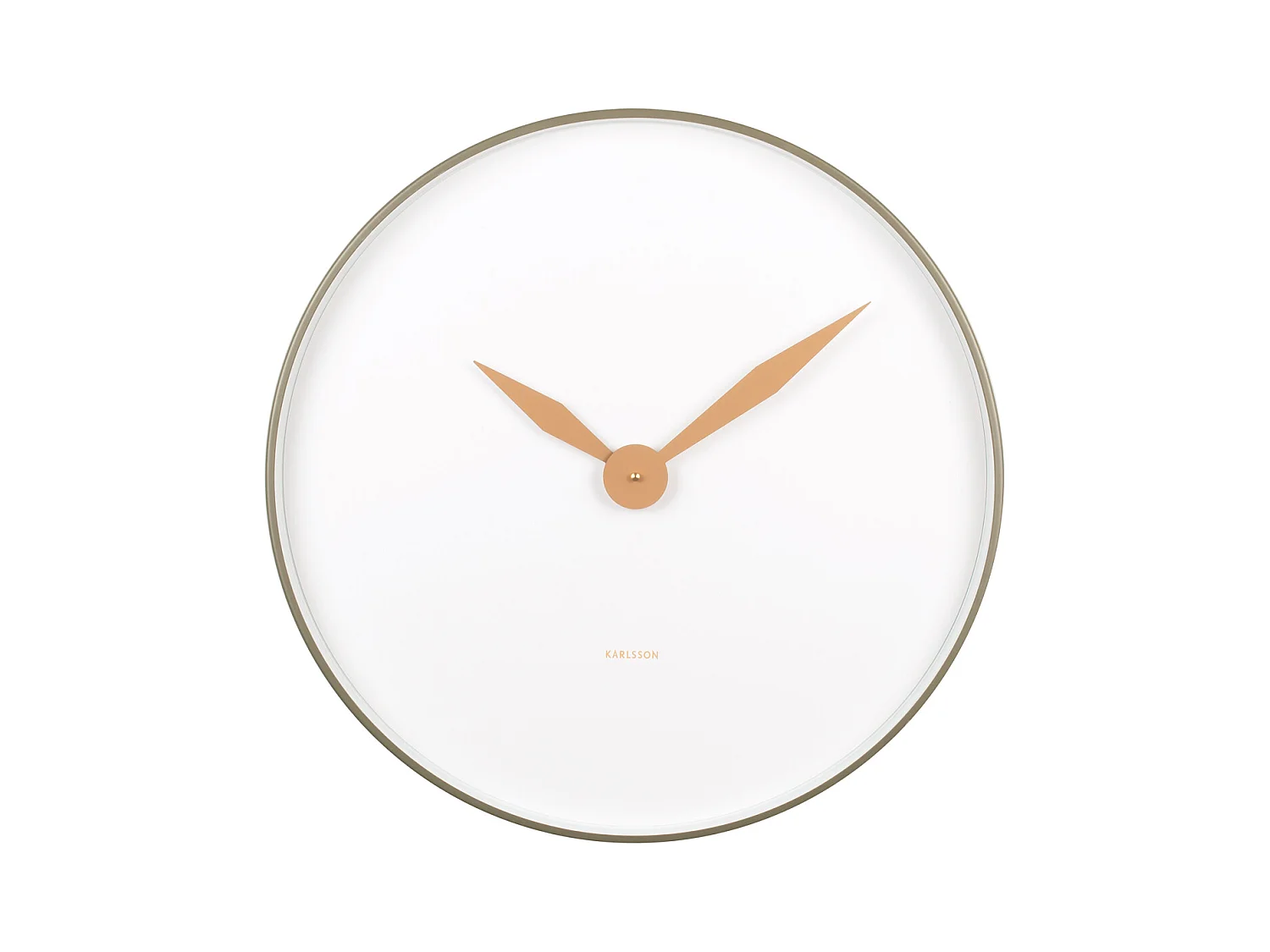 Wanduhr Albatross - Moosgrün - Ø50cm