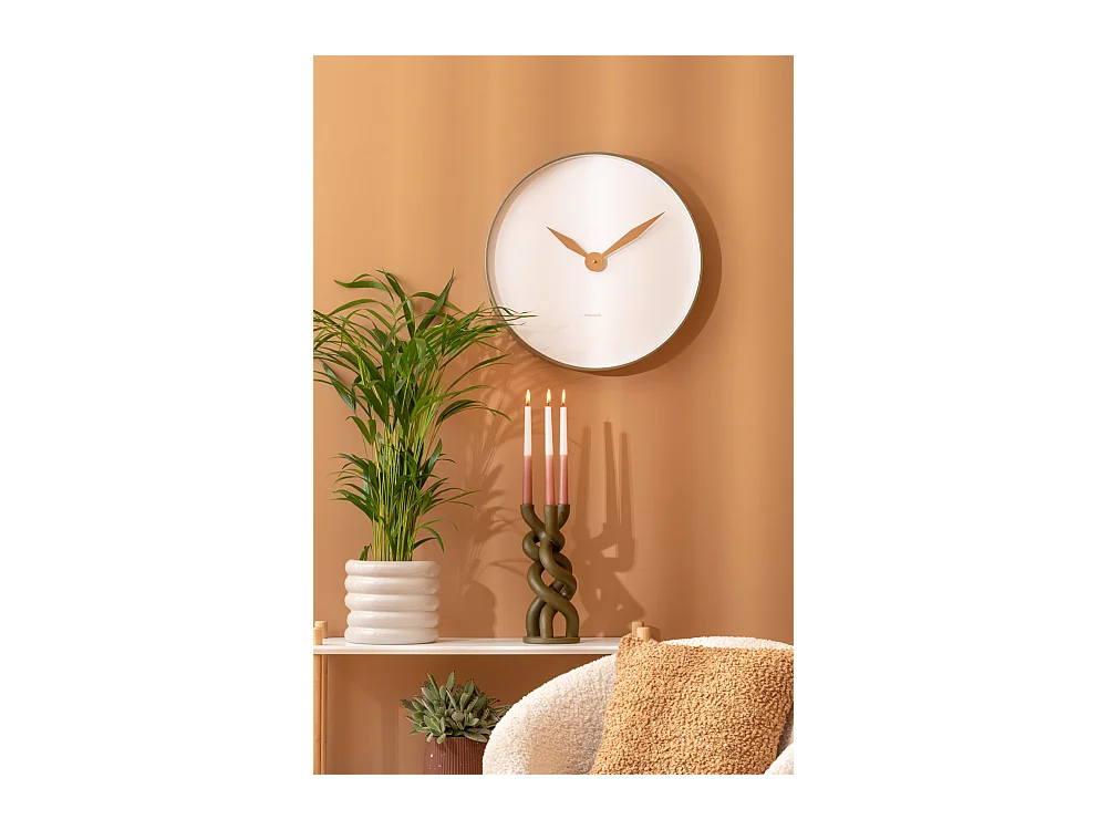 Wanduhr Albatross - Moosgrün - Ø50cm