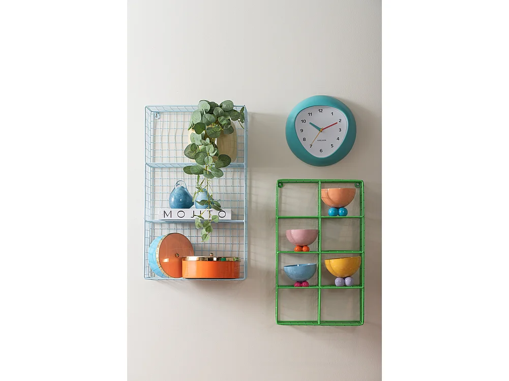 Horloge murale Funky Vibes - Bleu turquoise - Ø25,5cm