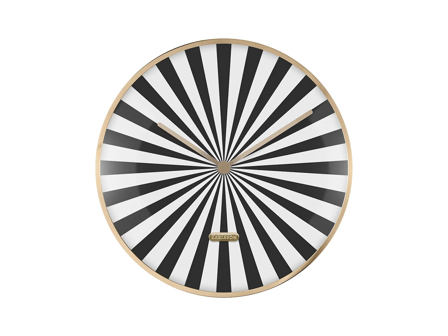 Horloge murale Candy Swirl Dome - Noir et blanc - Ø 40 cm