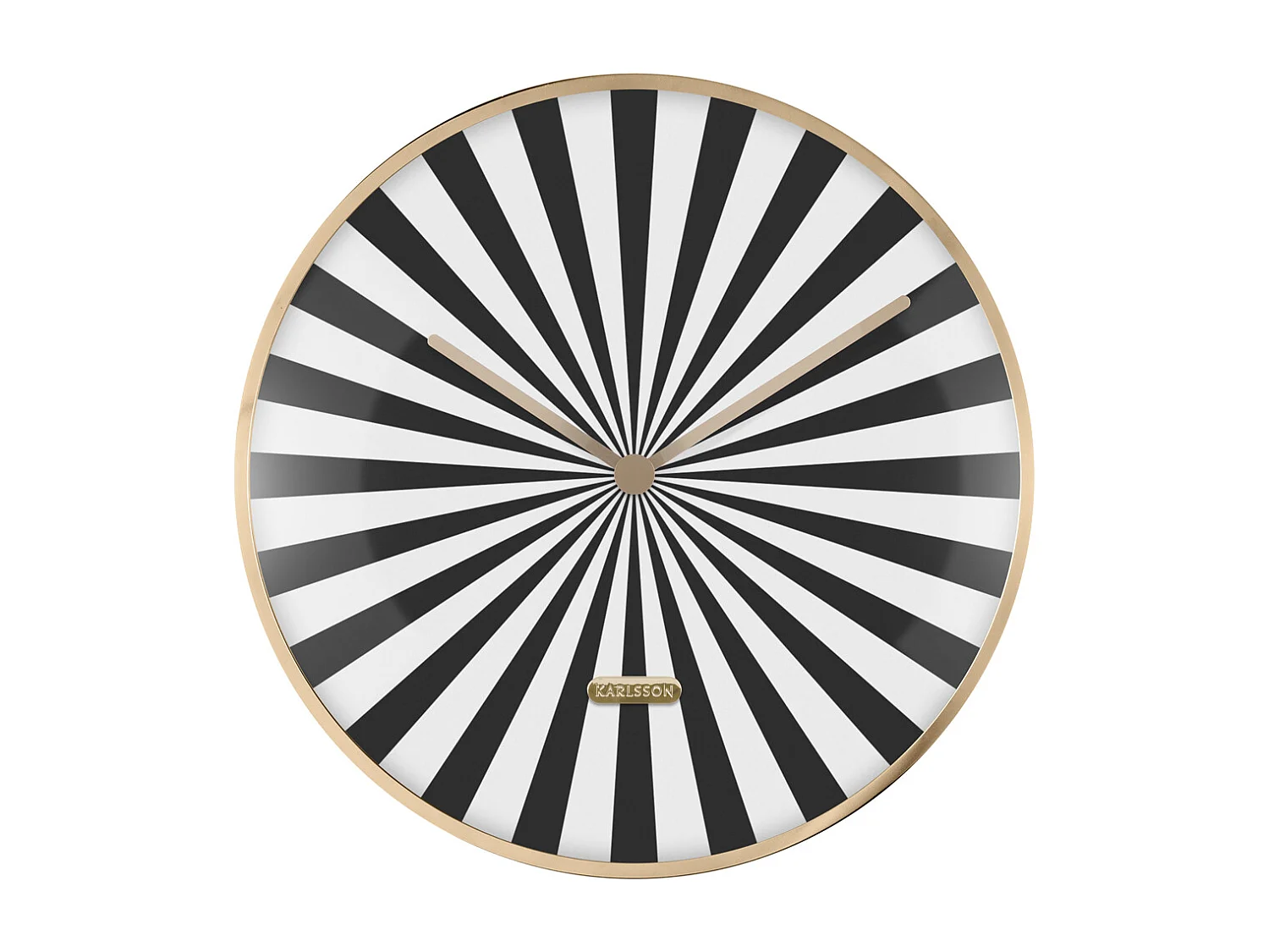 Horloge murale Candy Swirl Dome - Noir et blanc - Ø 40 cm