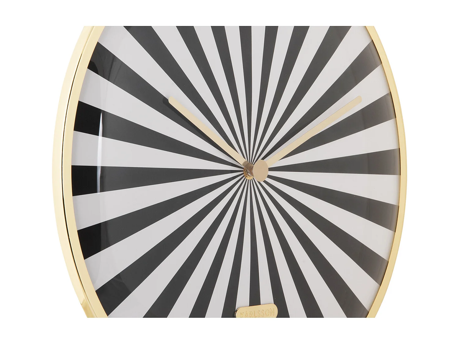 Horloge murale Candy Swirl Dome - Noir et blanc - Ø 40 cm