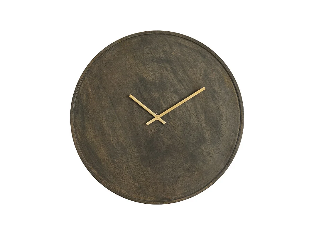 Klok VETI - 41x6x41cm - Bruin