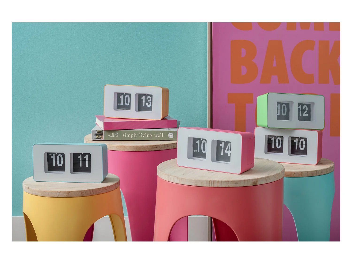 Horloge murale/de table Funky Flip - Vert vif