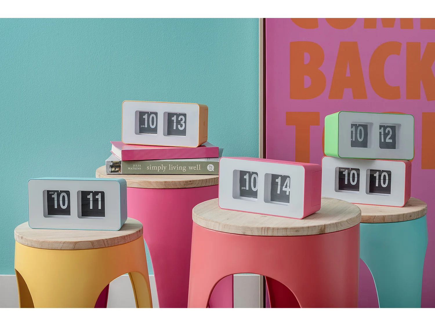 Horloge murale/de table Funky Flip - Vert vif