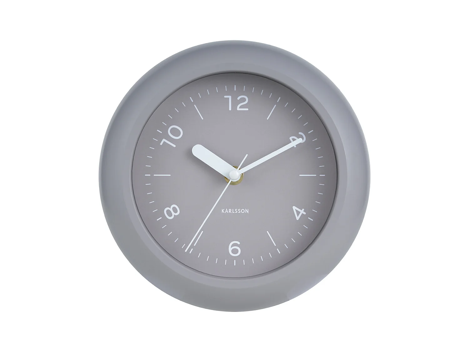 Horloge murale Slope - Gris chaud - Ø20cm