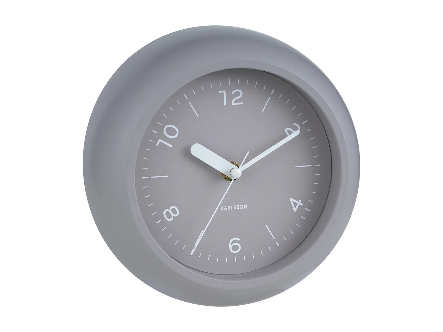 Horloge murale Slope - Gris chaud - Ø20cm