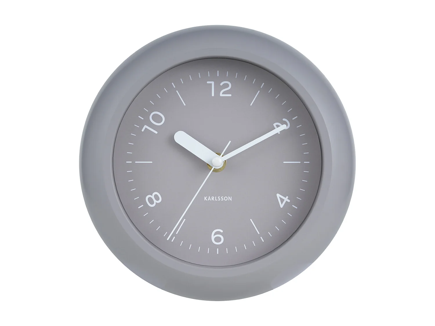 Reloj de pared Slope - Gris cálido - Ø20cm