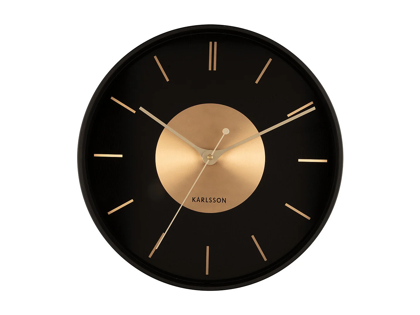 Reloj de pared Disco Dorado - Negro - Ø35cm