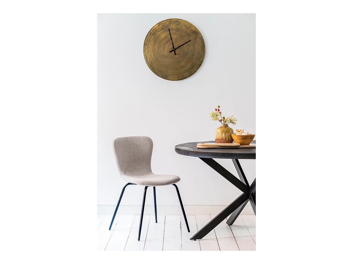 Horloge LICOLA - 59x2x59cm - Bronze